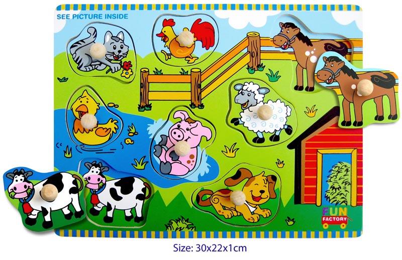 Fun Factory Puzzle With Knobs Farm House