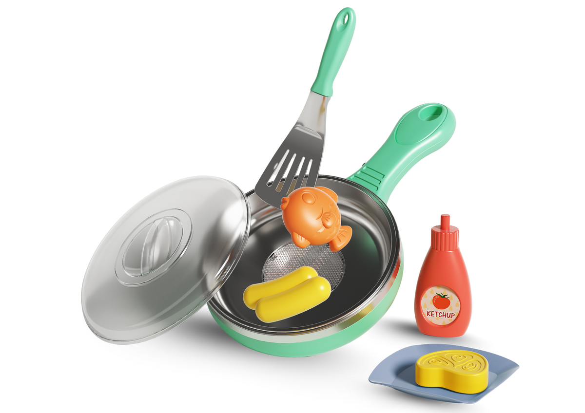 Magic Kitchen Toys Colour Change Frying Pan - Req 2 AAA batteries