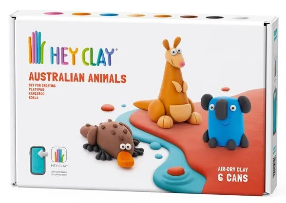Hey Clay Australian Animals Medium Set of 6 cans