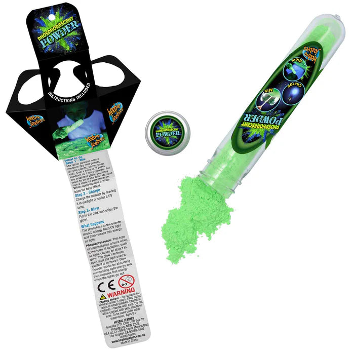 Heebie Jeebies Phosphorescent Powder Test Tube Assorted