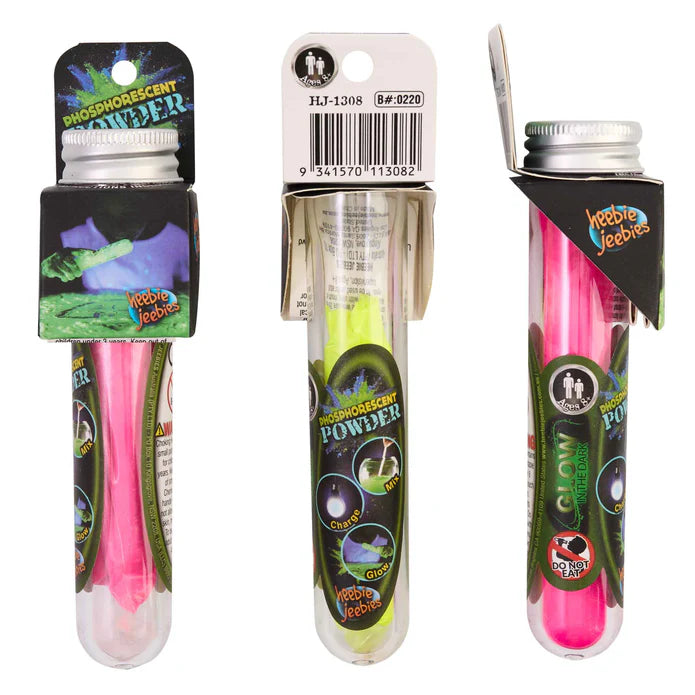 Heebie Jeebies Phosphorescent Powder Test Tube Assorted