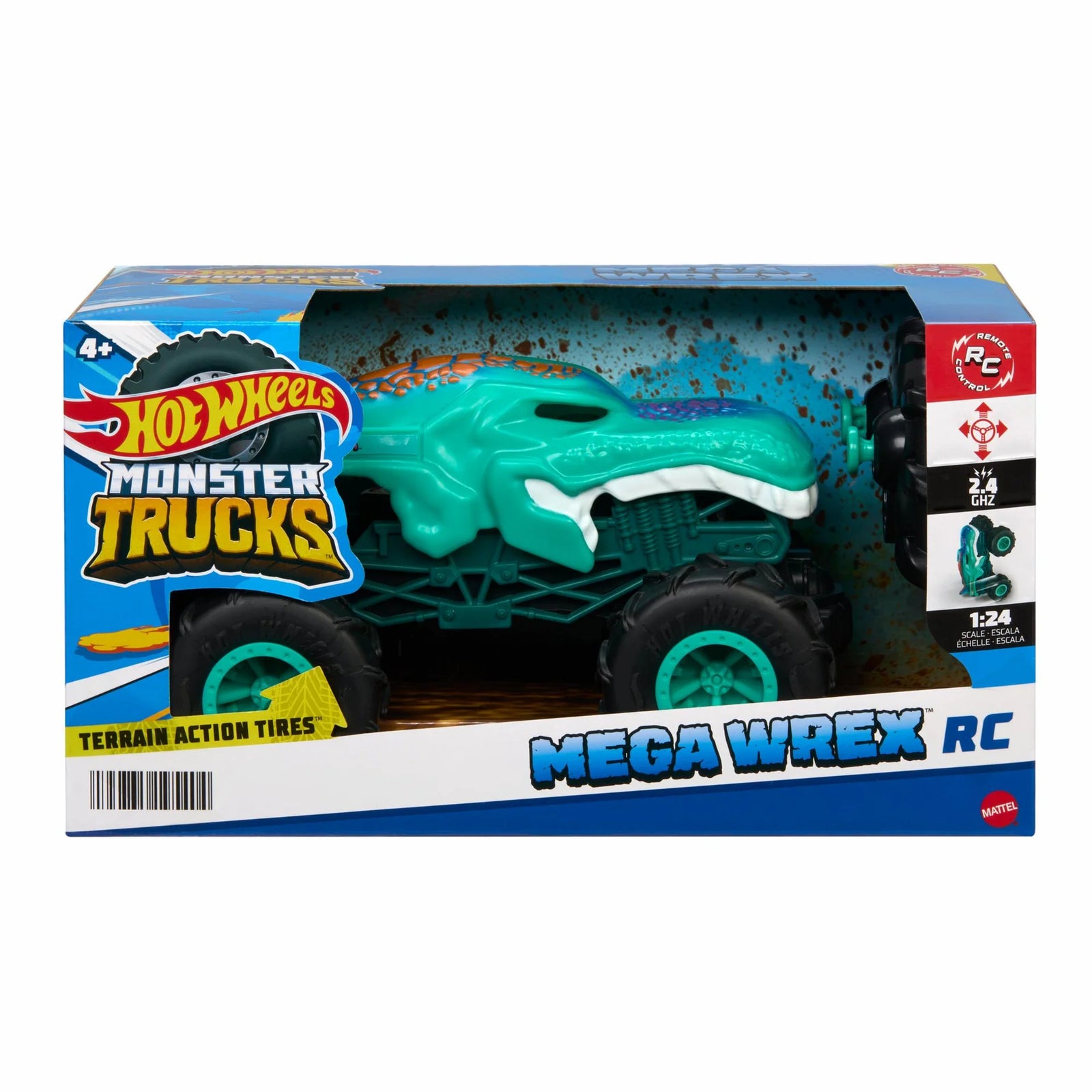 Hot Wheels Monster Truck 1/24 R/C Mega Wrex Req 3 AA Batteries