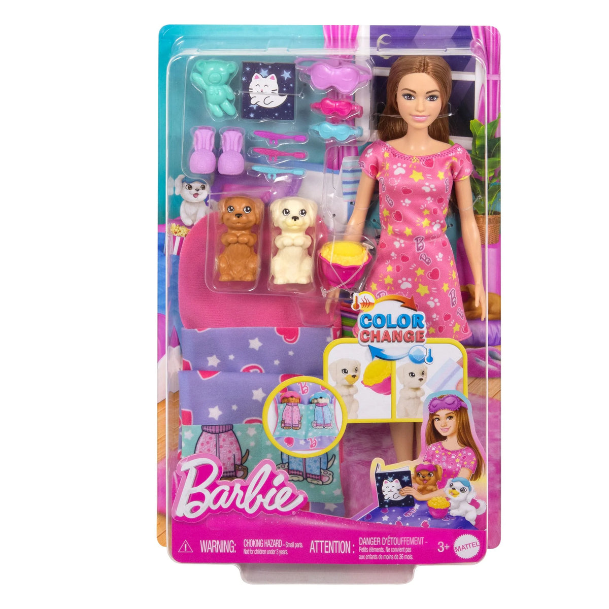 Barbie Puppy Slumber Party Colour Change Playset Warrnambool Toys and Baby