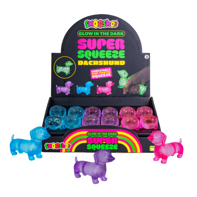 Smooshos Super Squeeze Glow DACHSHUND