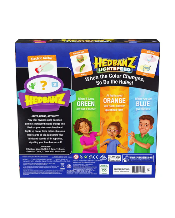 Hedbanz Light Speed req 2 x AAA batteries