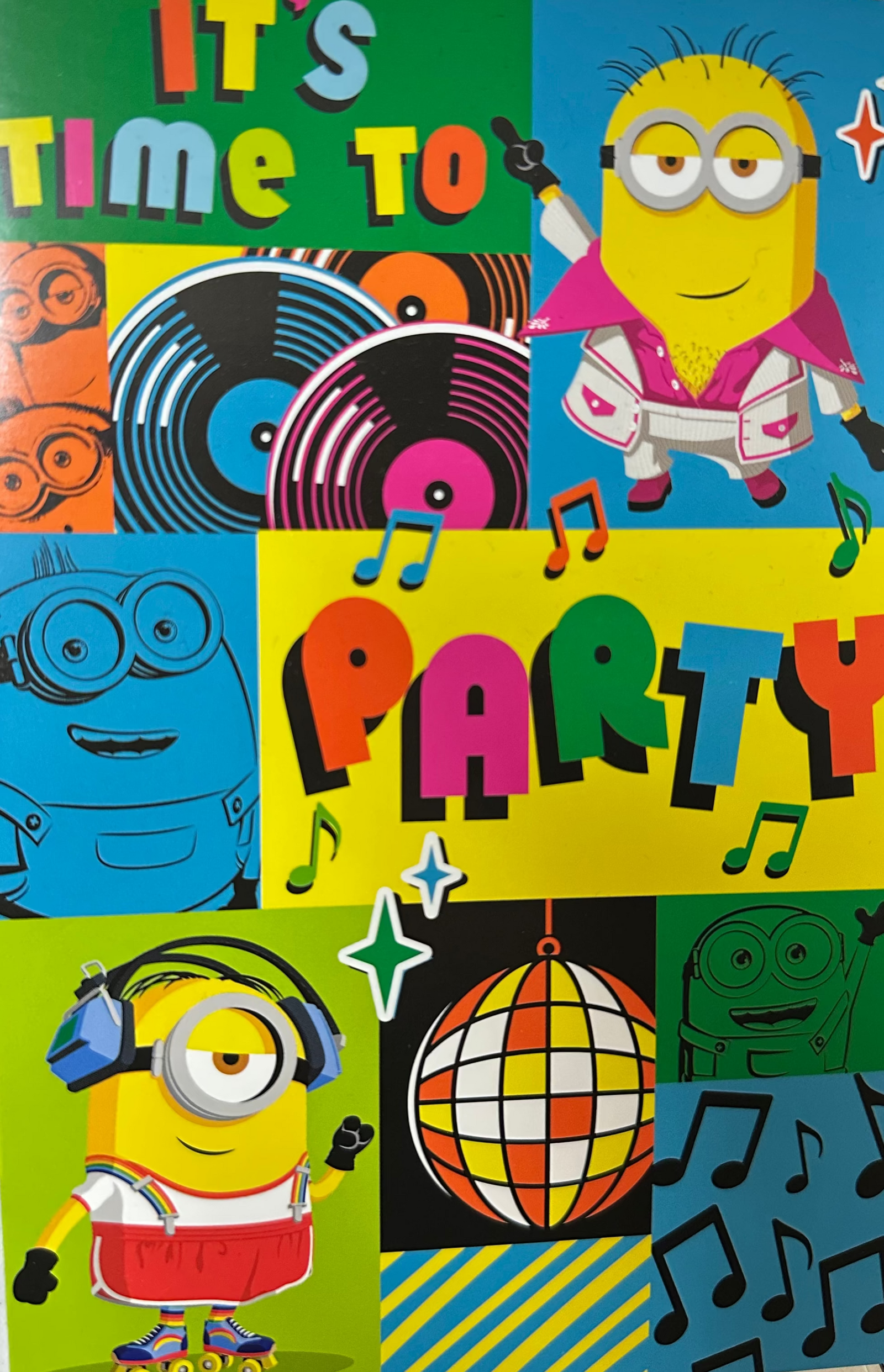Birthday Card General Minions Time To Party