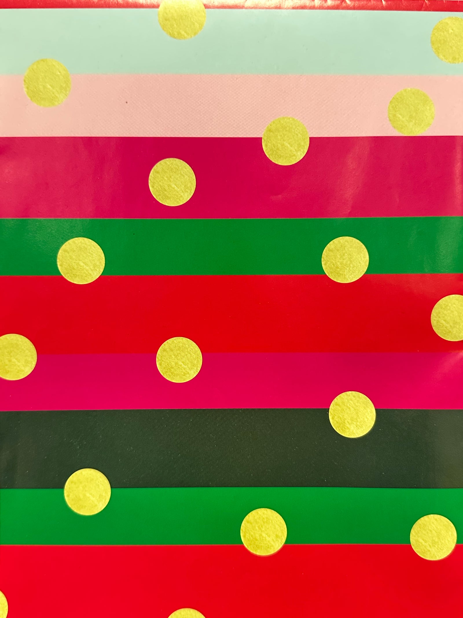 Wrap Folded Stripes and Gold Dots