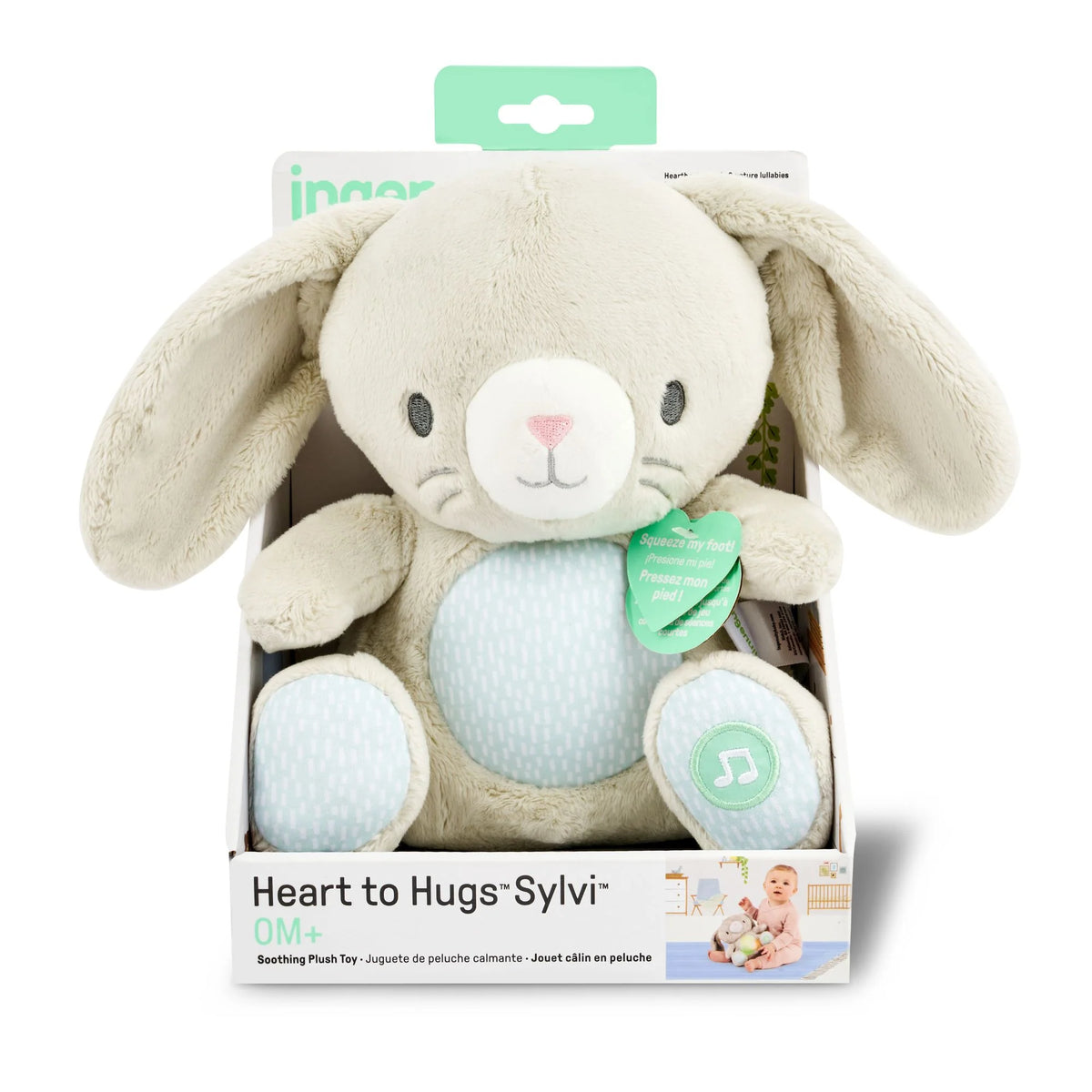 Ingenuity Heart To Hugs Sylvi Soothing Plush incl 3 x AA demo batteries