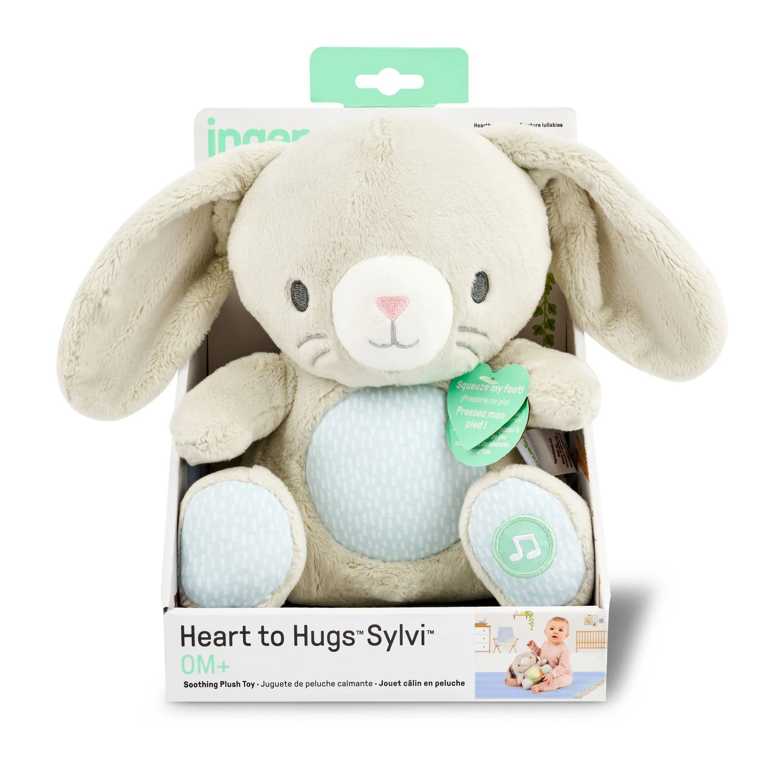 Ingenuity Heart To Hugs Sylvi Soothing Plush incl 3 x AA demo batteries