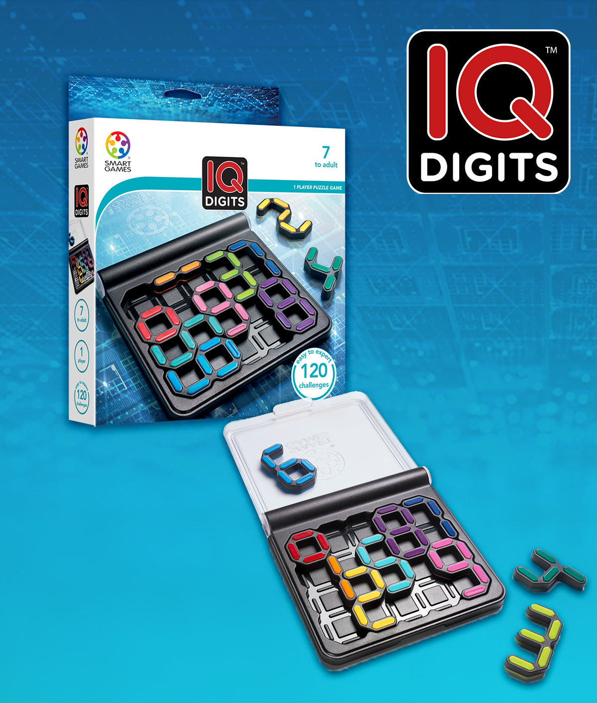 Smart Games IQ DIGITS 1 Player Puzzle Game