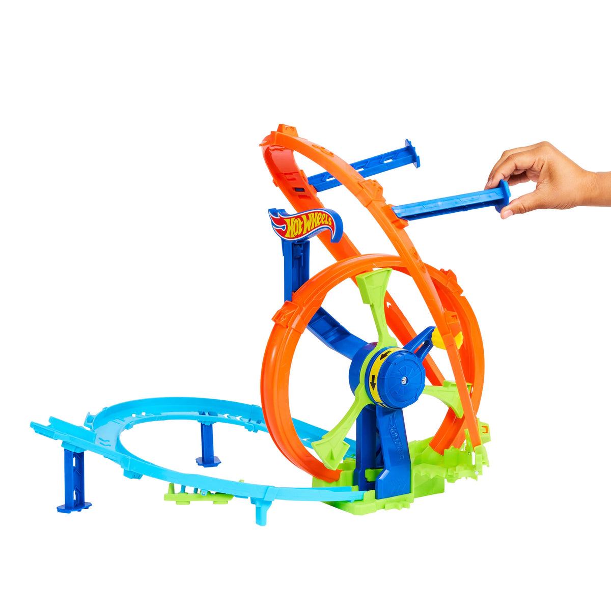 Hot Wheels Stunt Tracks Rapid Launch &amp; Loop Playset