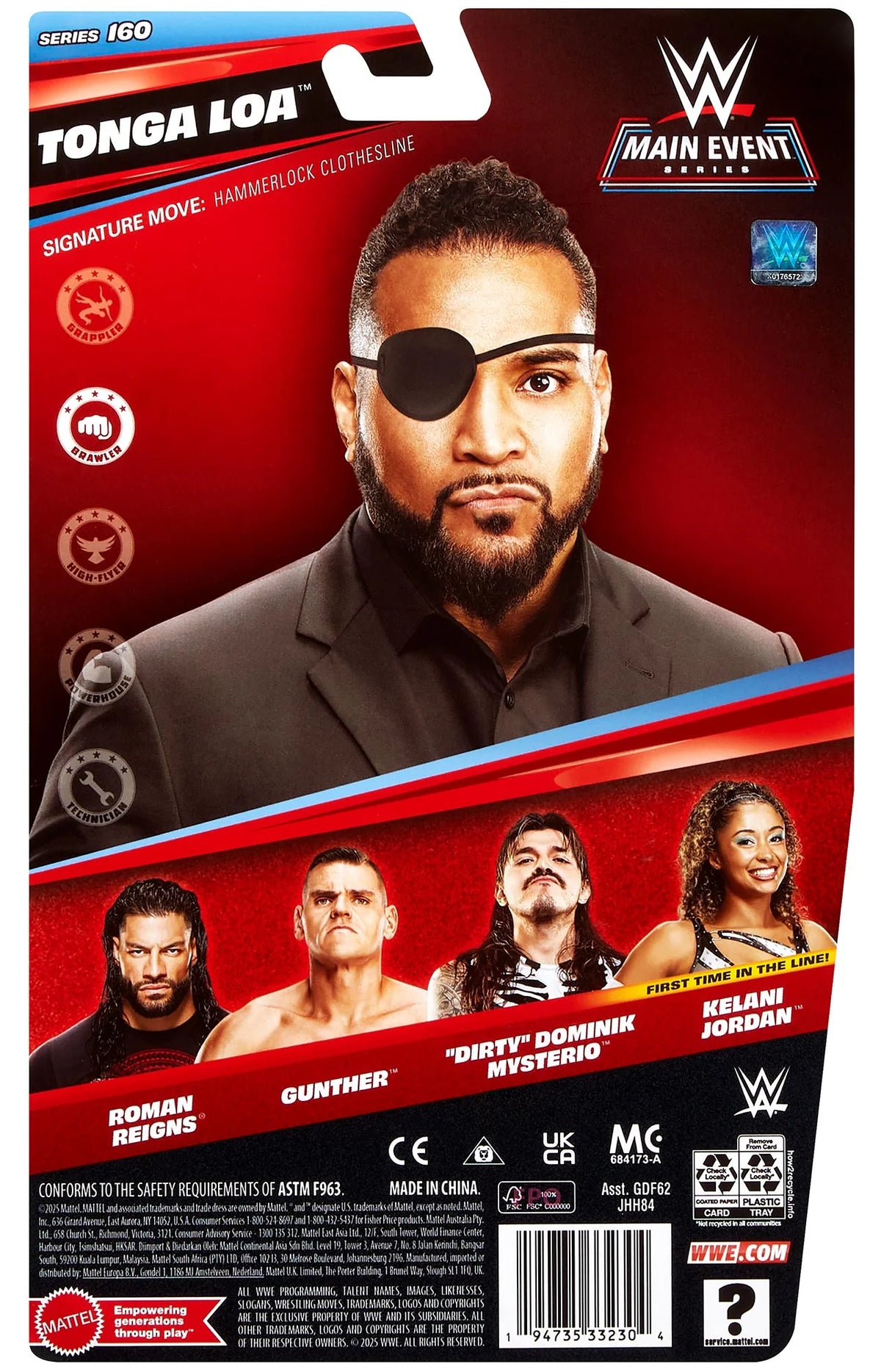 WWE Basic Figures 160 Tonga Loa JHH84