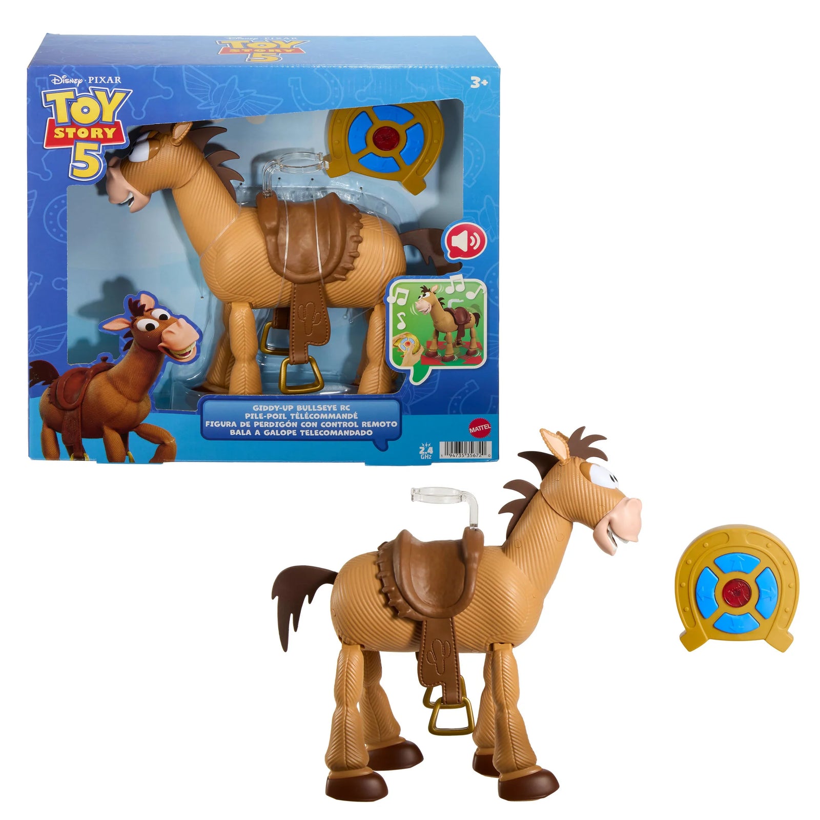 Toy Story 5 R/C Giddy-Up Bullseye Req 4 AA + 2 AAA Batteries