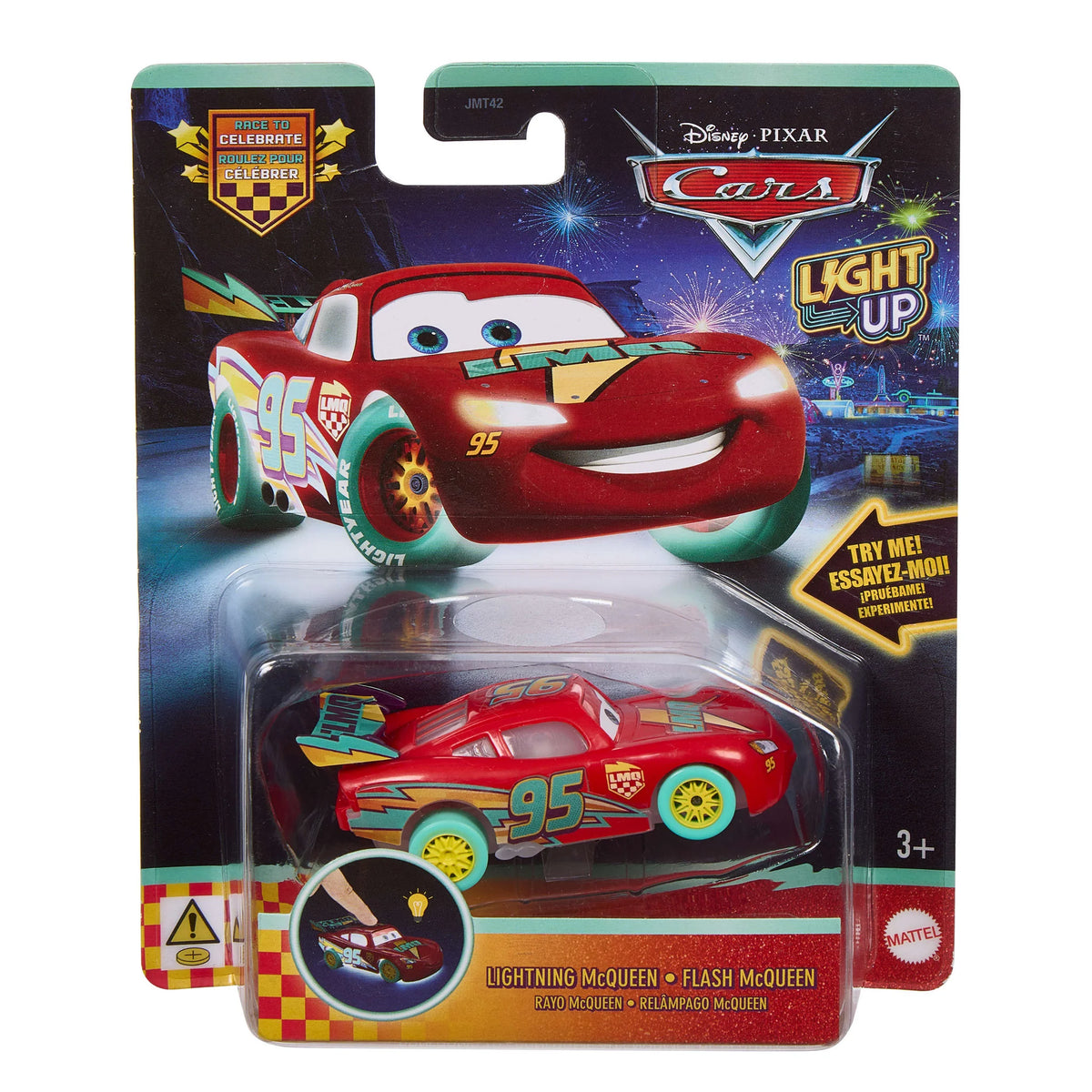 Disney Cars Light Up Vehicle - Lightning McQueen Flash McQueen