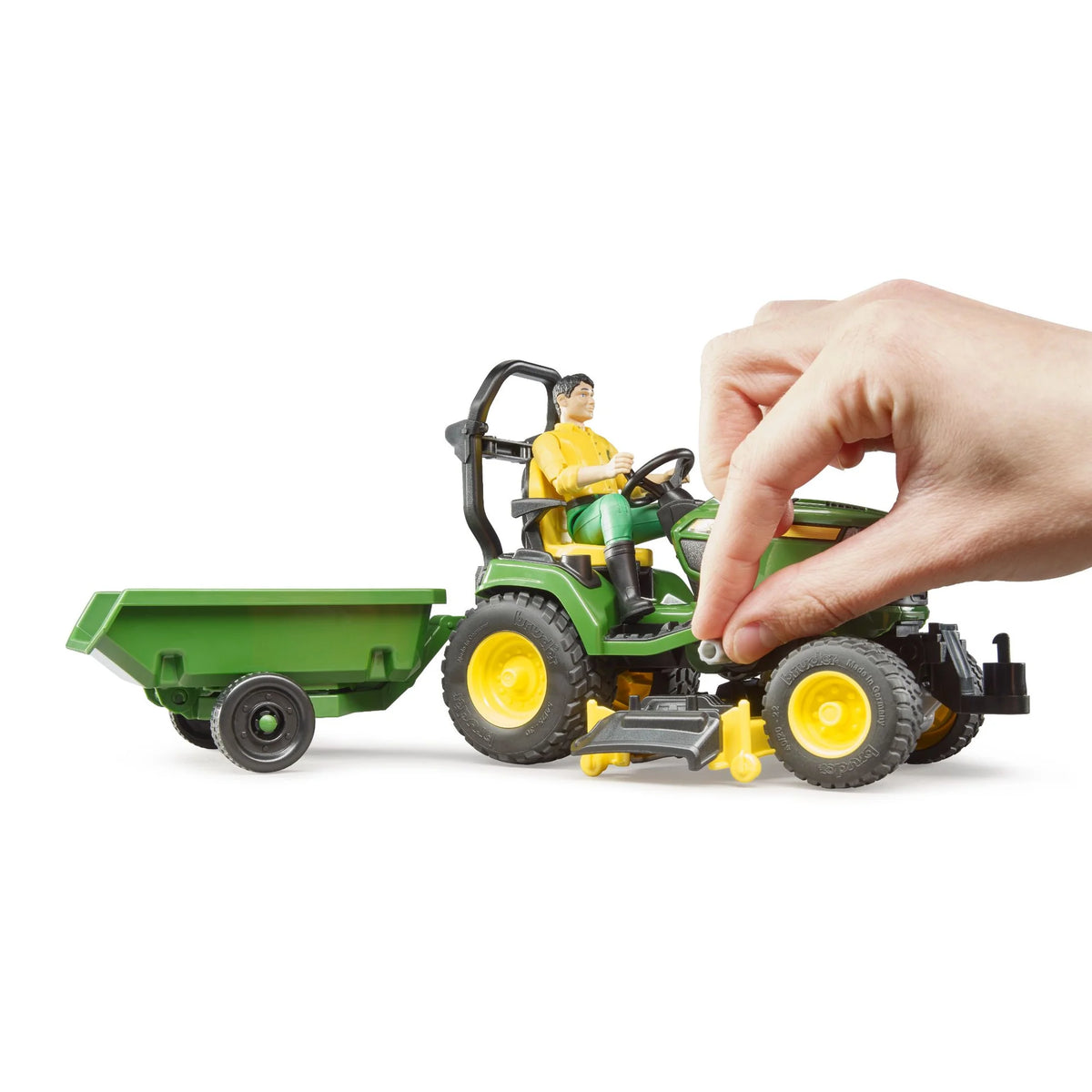 Bruder 62104 1/16 John Deere Lawn Tractor with Gardener