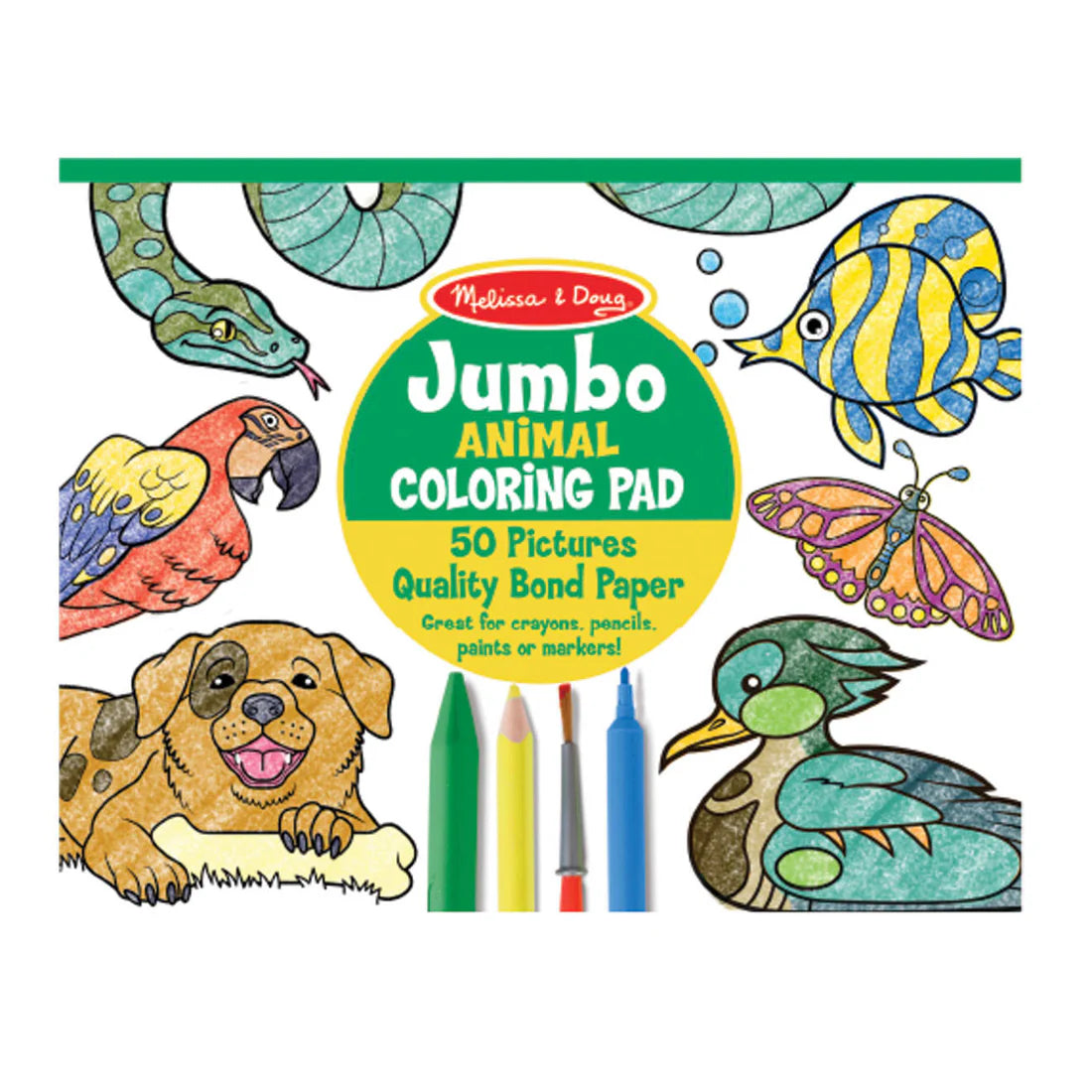 M&D 4200 Jumbo Colouring Pad Animals