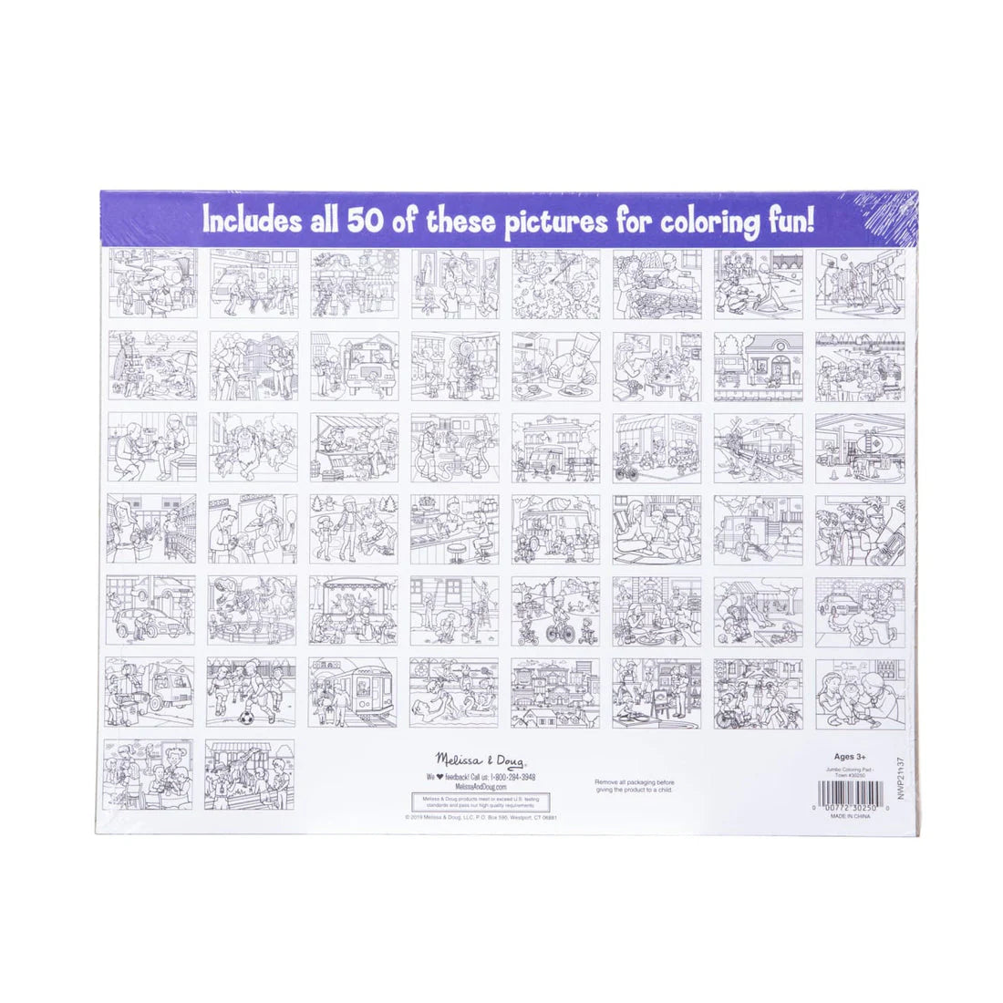 M&amp;D 30250 Jumbo Colouring Pad - Town