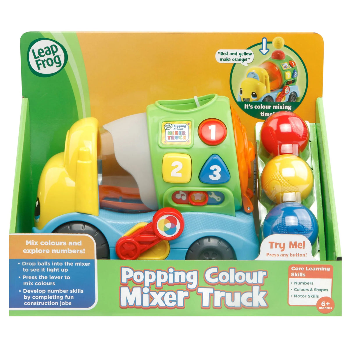 Leap Frog Popping Colour Mixer Truck 2 x AA demo batteries included