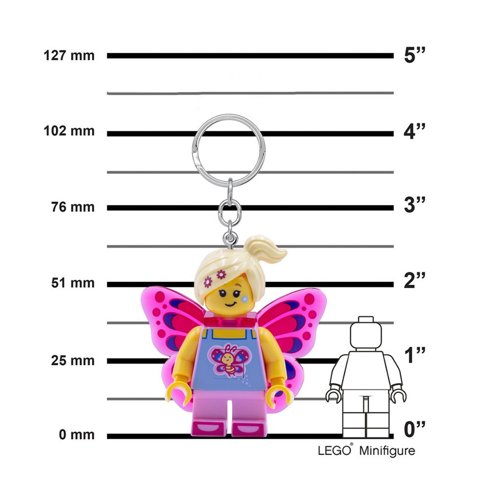 Lego Butterfly Girl Key Ring Light