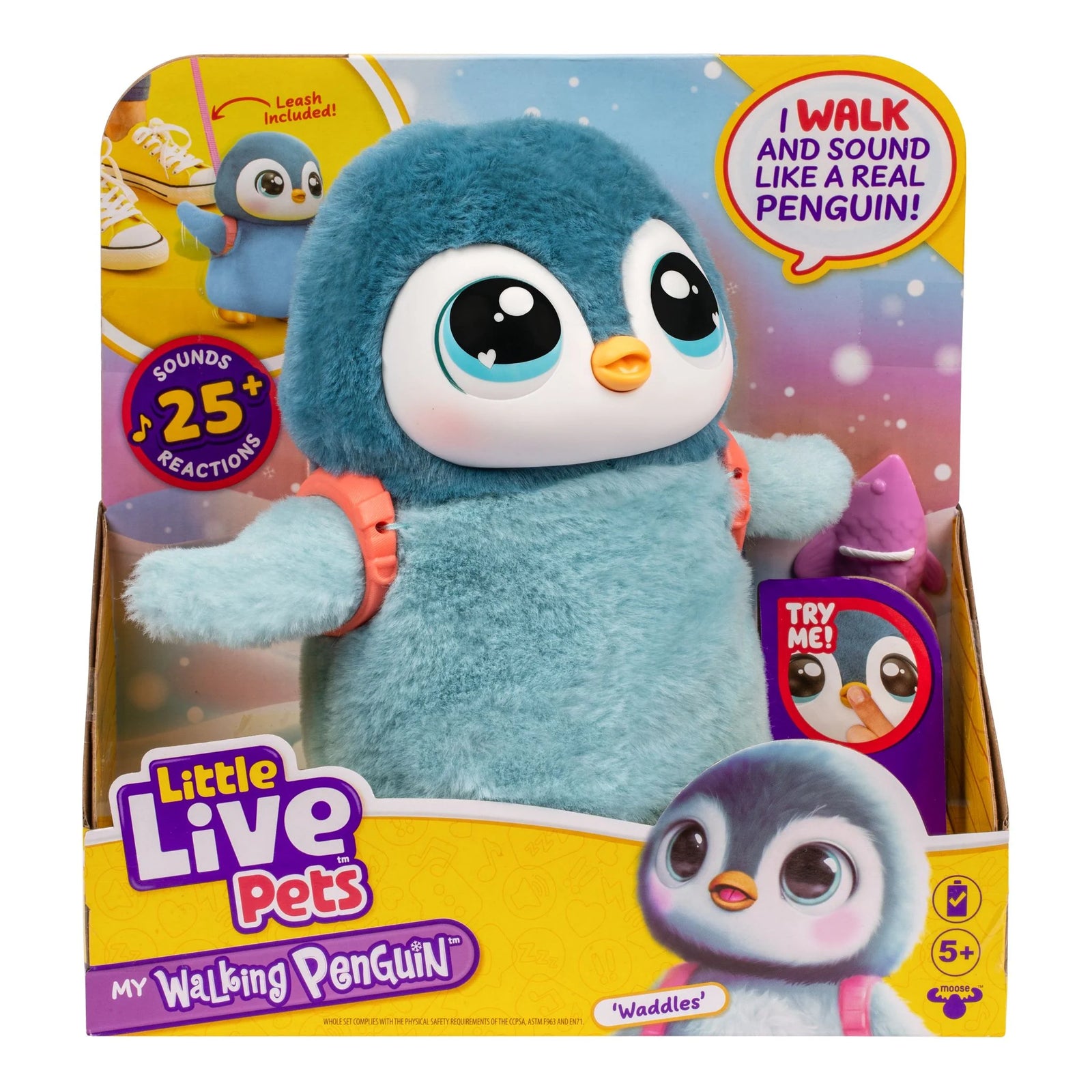 Little Live Pets Waddles My Walking Penguin incl 3 x AA demo batteries