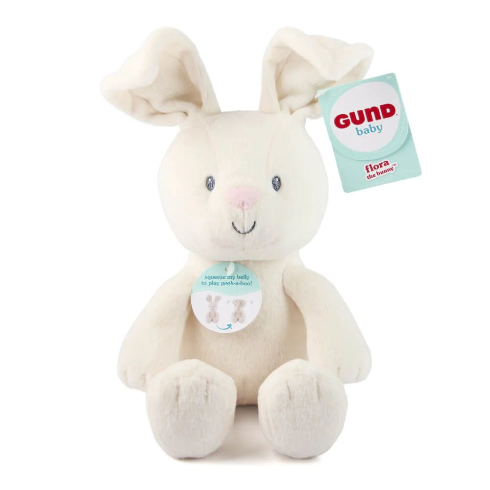GUND BABY Flora the Bunny Handheld Peek-A-Boo Plush