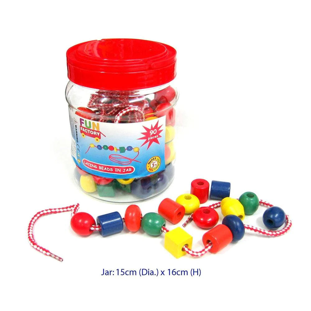 Fun Factory Wooden Lacing Beads In Jar