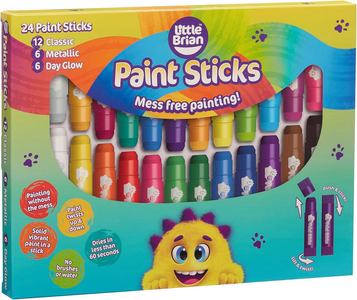 Little Brian Paint Sticks Assorted 24 Pack