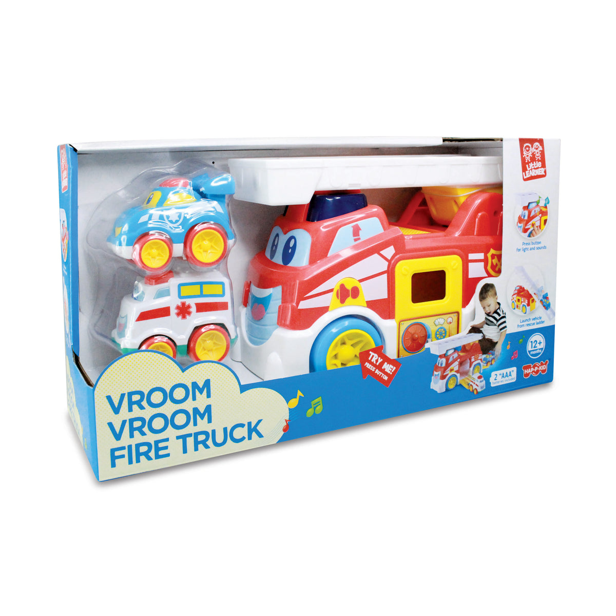 Little Learner Vroom Vroom Fire Truck - Demo Batteries Included