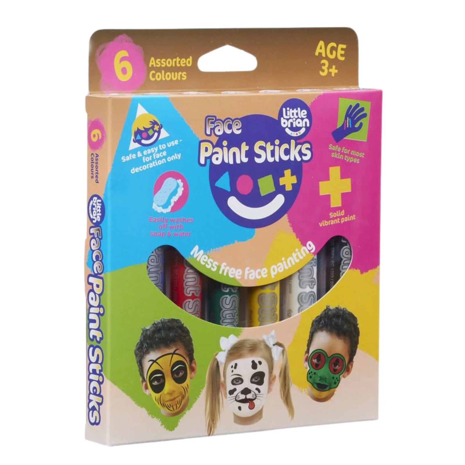 Little Brian Face Paint Sticks 6pk