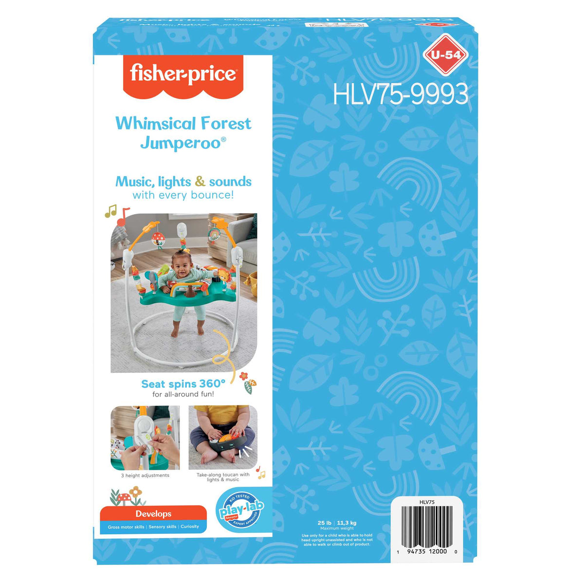 Fisher Price Whimsical Forest Jumperoo Req 3 x AA Batteries