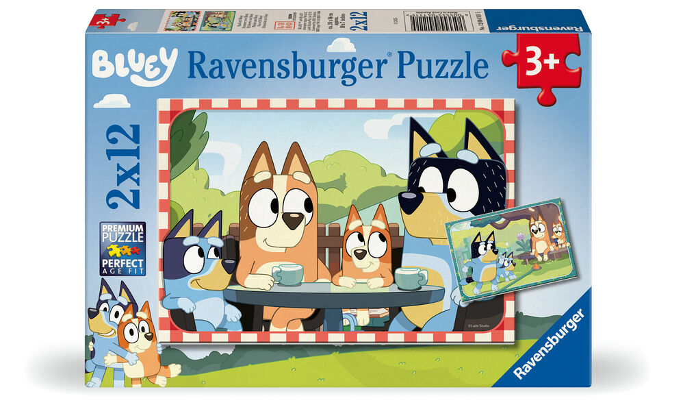 RB04111-5 Bluey Fun With Bluey 2 x 12pc Puzzle