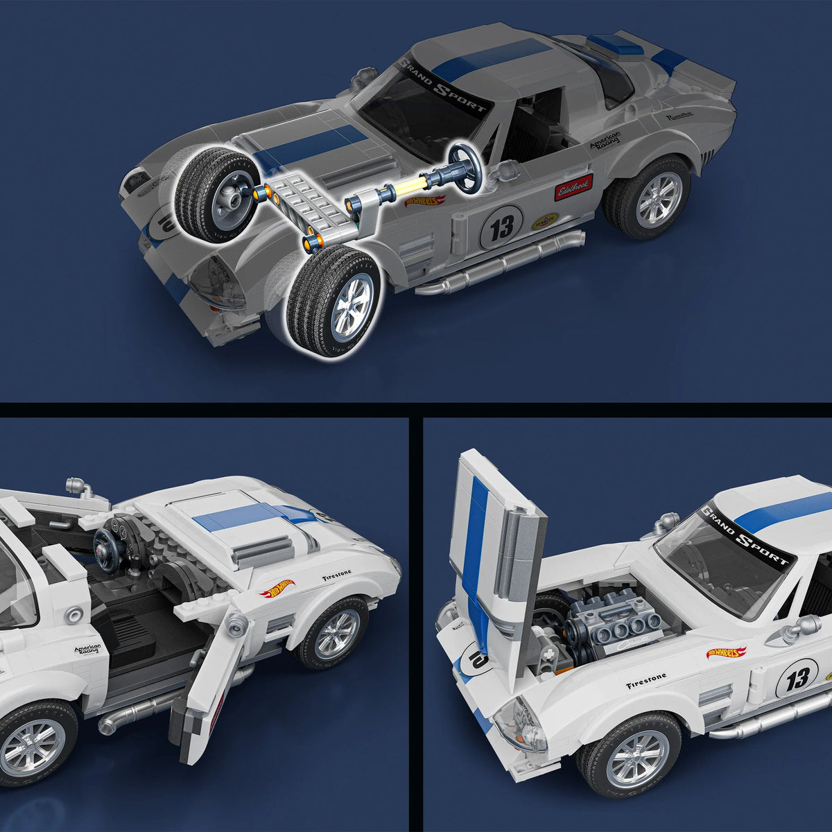 Hot Wheels Brick Shop Corvette Grand Sport
