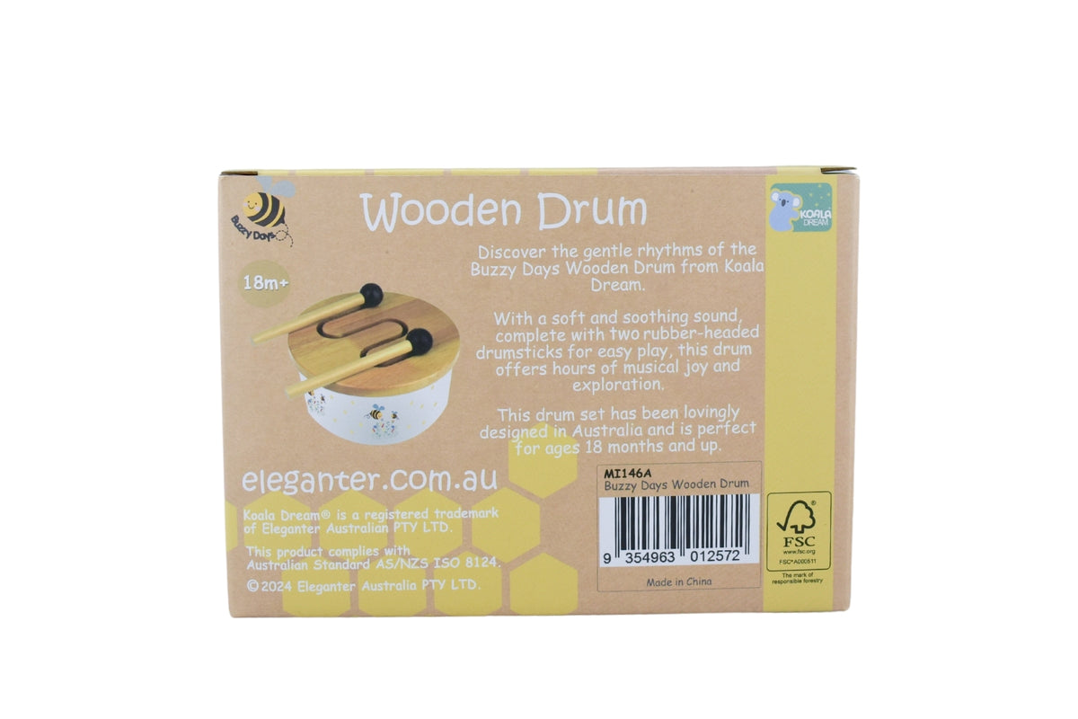 Buzzy Days Bee Wooden Drum
