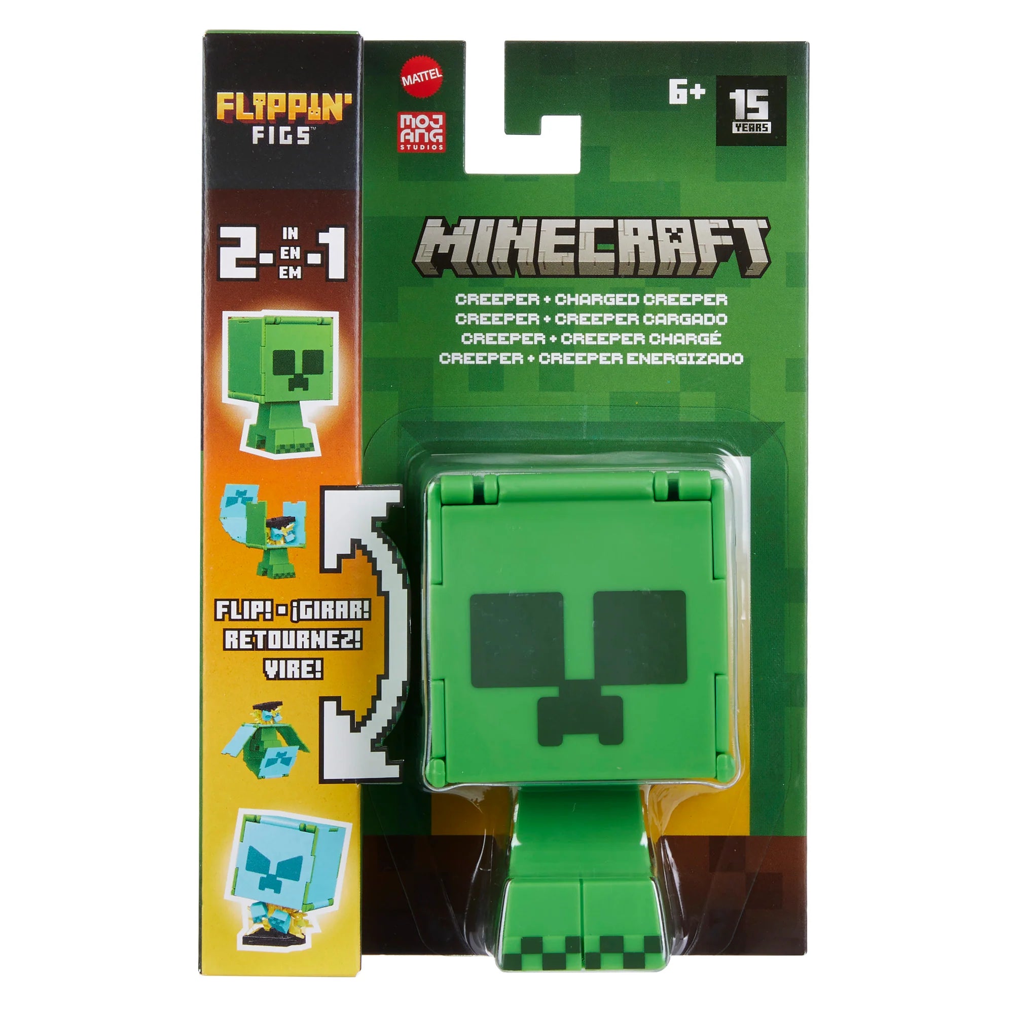 Minecraft Flippin Figs 2 in 1 Creeper and Charged Creeper
