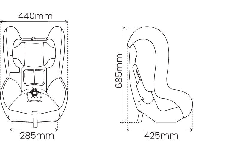 Britax Graphene EA Ifix Conv Seat 0-4yrs Raven Black