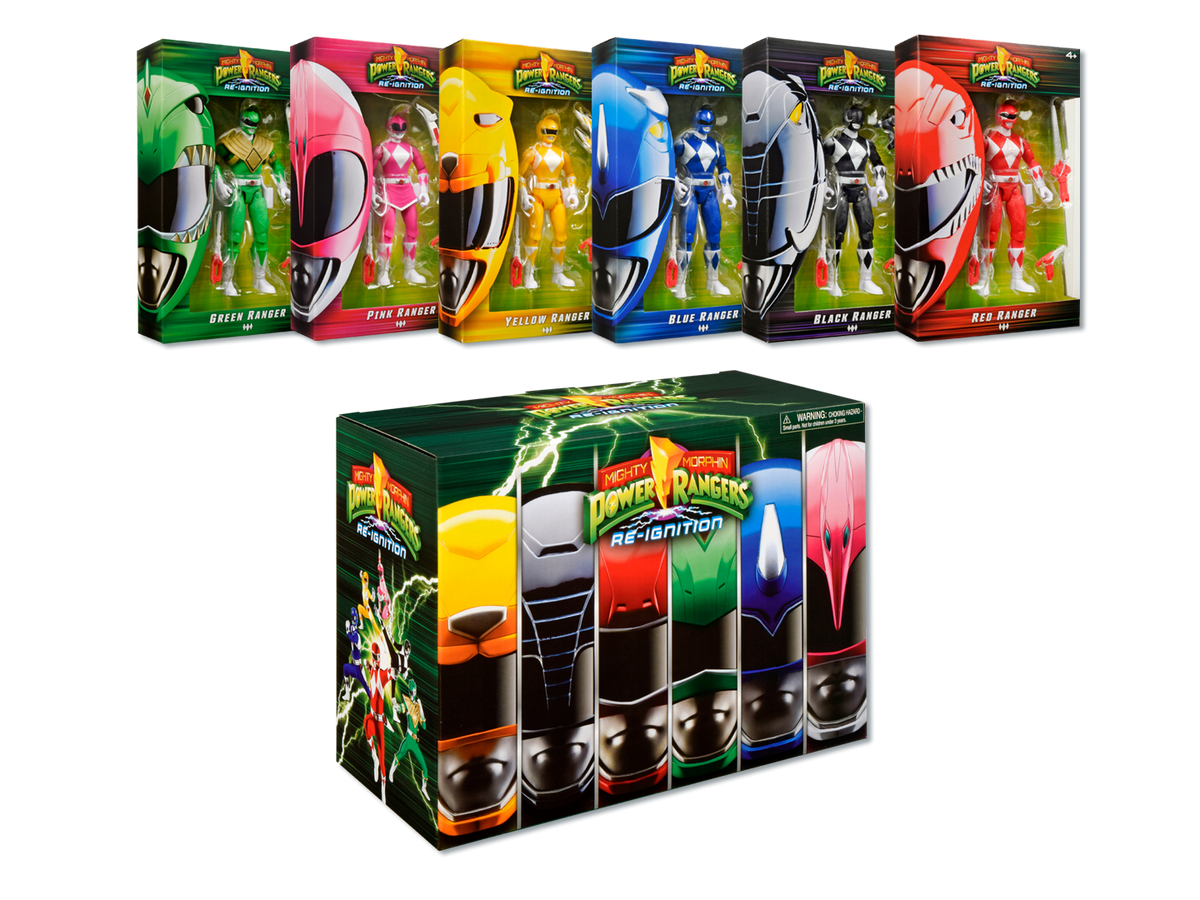 Power Rangers Mighty Morphin Re-Ignition Basic Figures Boxed 6pk