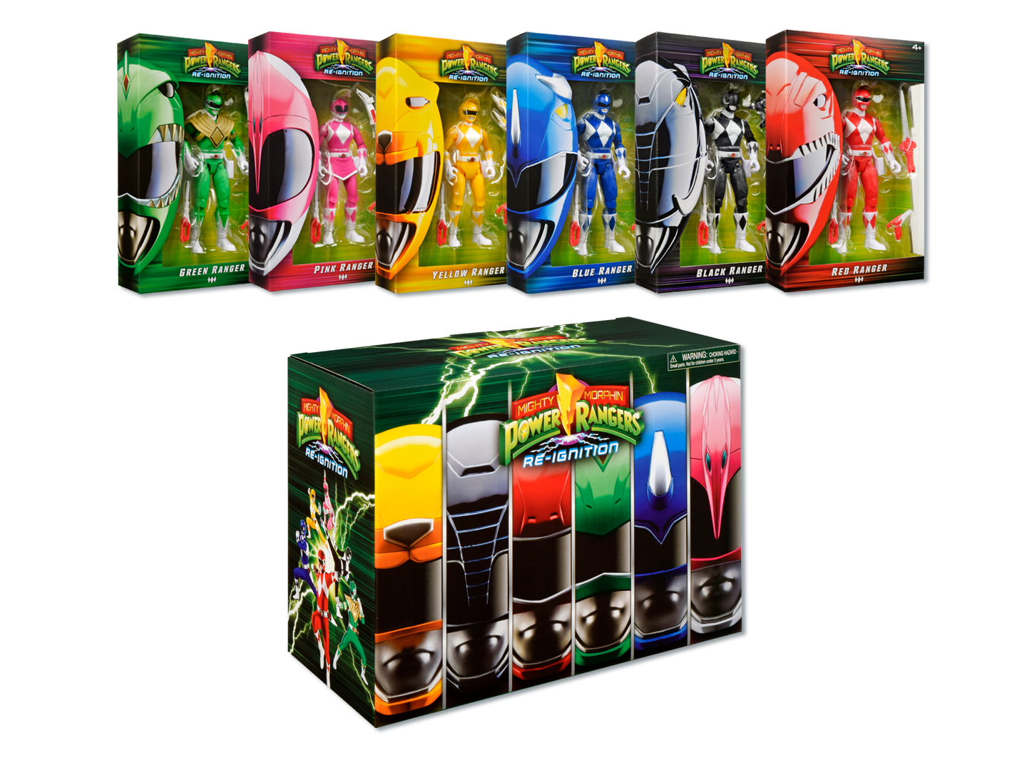 Power Rangers Mighty Morphin Re-Ignition Basic Figures Boxed 6pk