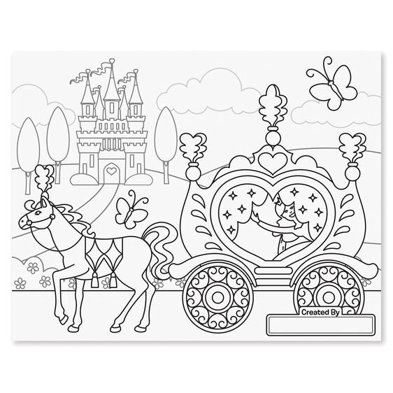 M&amp;D4263 Jumbo Colouring Pad Princess &amp; Fairy