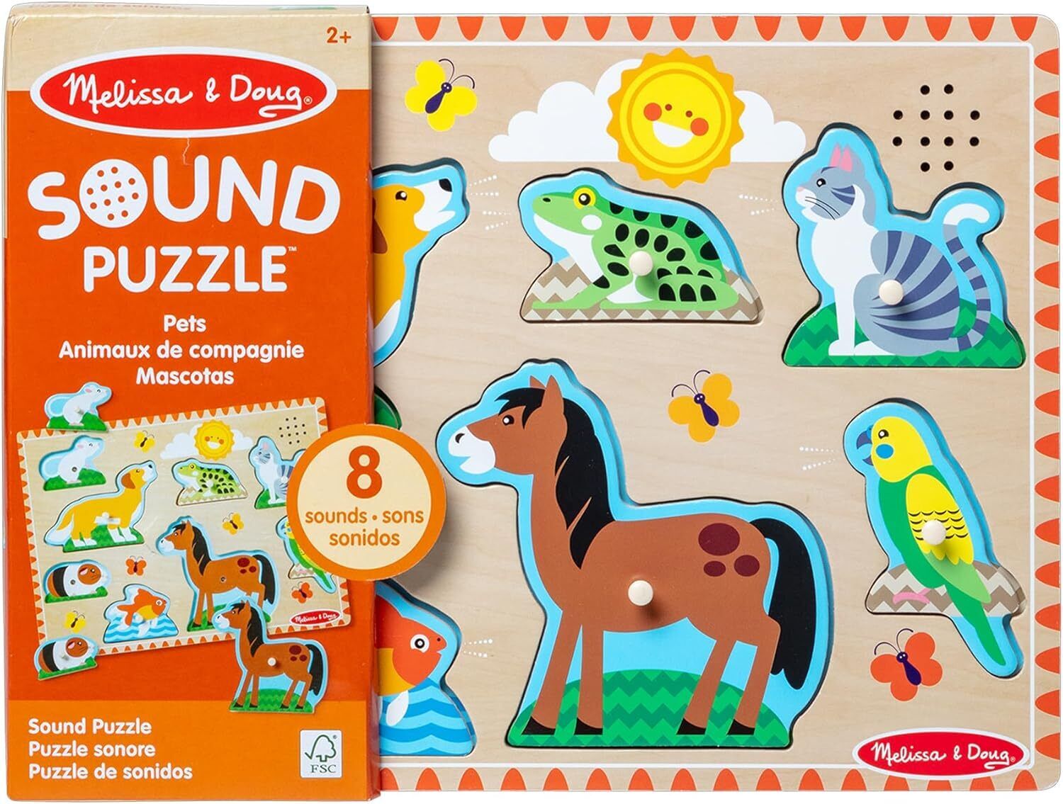 M&D 73520 Pets Wood Sound Puzzle