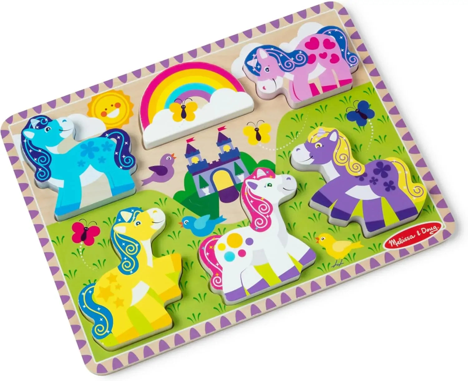 M&D74501 Wooden Chunky Puzzle Unicorn