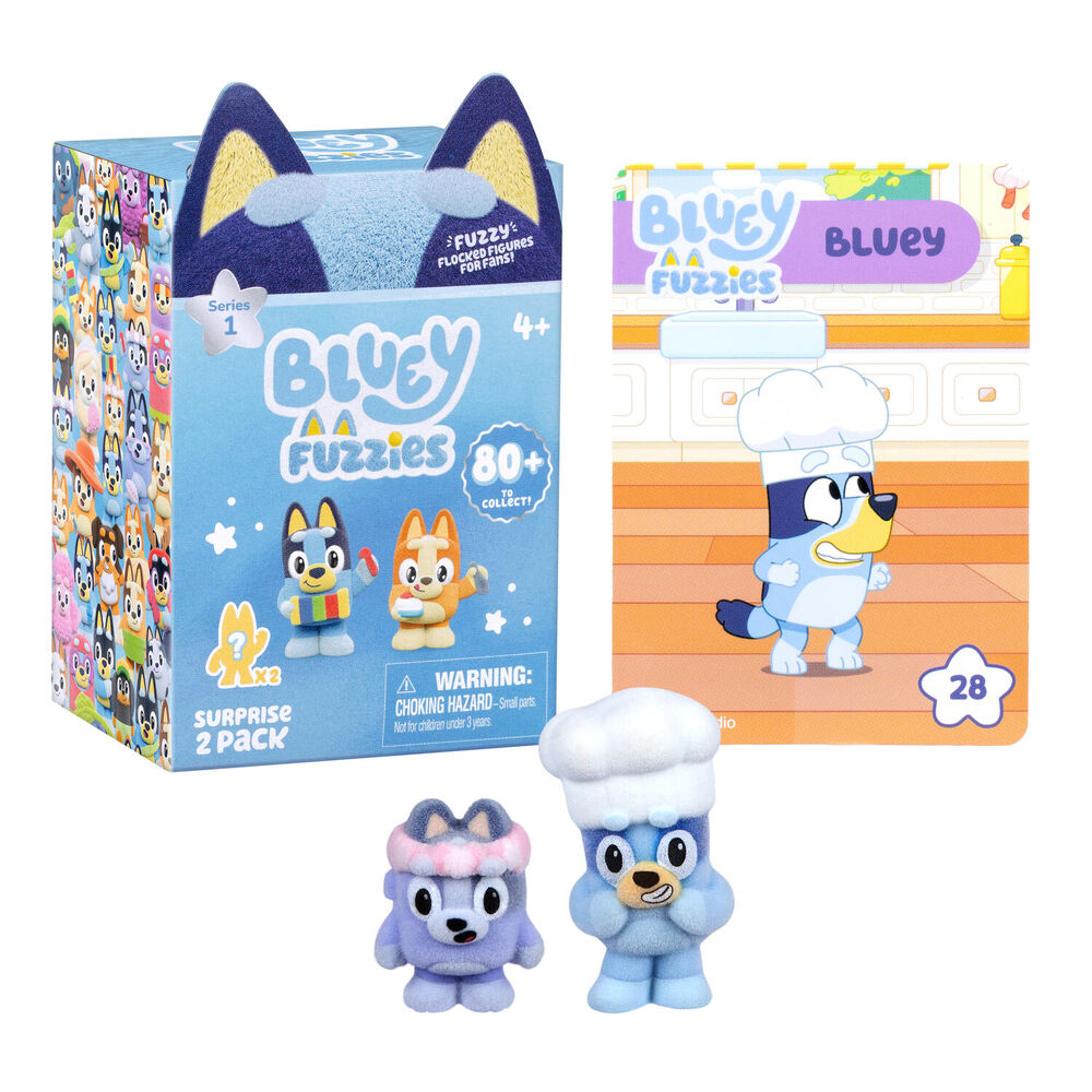 Bluey S14 Fuzzies Surprise Figures 2pk Assorted
