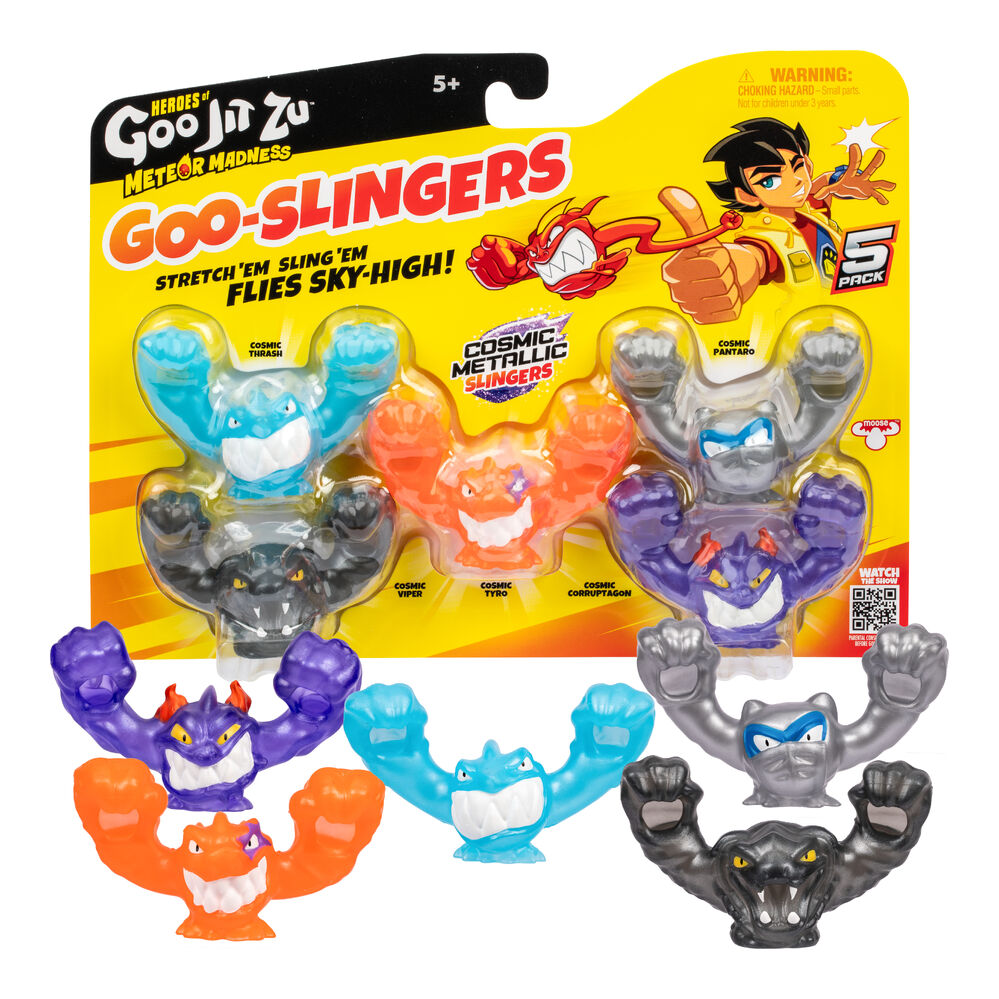 Goo Jit Zu Meteor Madness Goo Slingers Cosmic Metallic 5 Pack