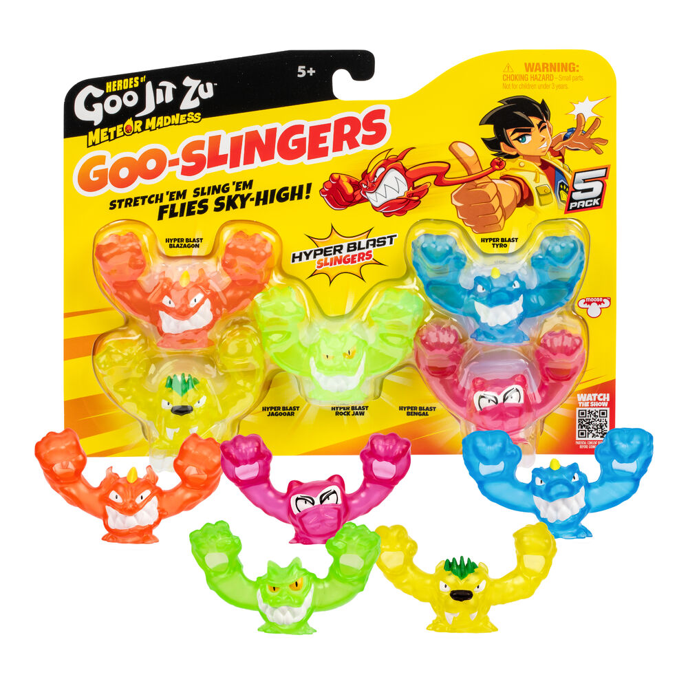 Goo Jit Zu Meteor Madness Goo Slingers Hyper Blast 5 Pack