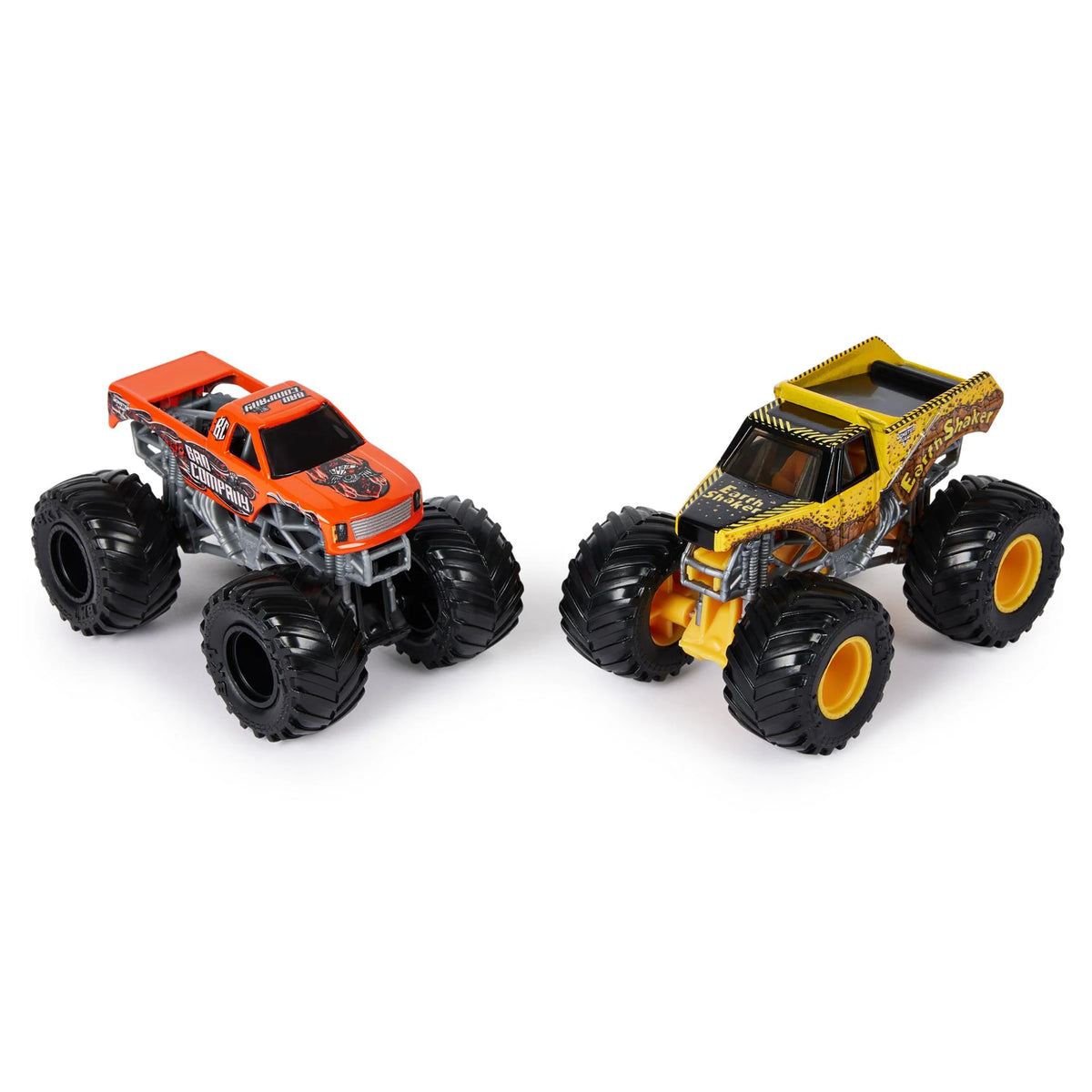Monster Jam 1/64 2 Pack Vehicles Bad Company VS Earth Shaker
