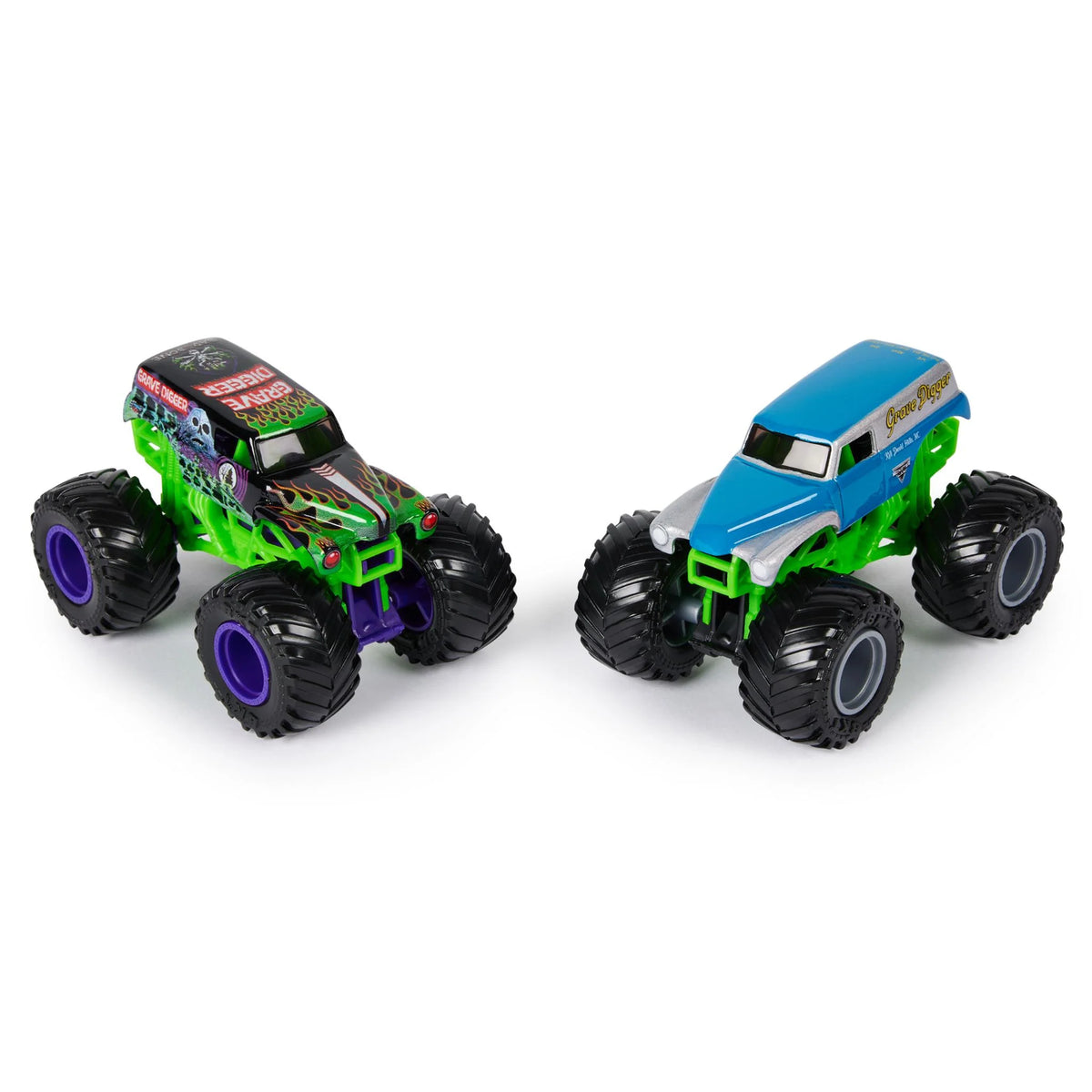 Monster Jam 1/64 2 Pack Vehicles Grave Digger VS Grave Digger The Legend