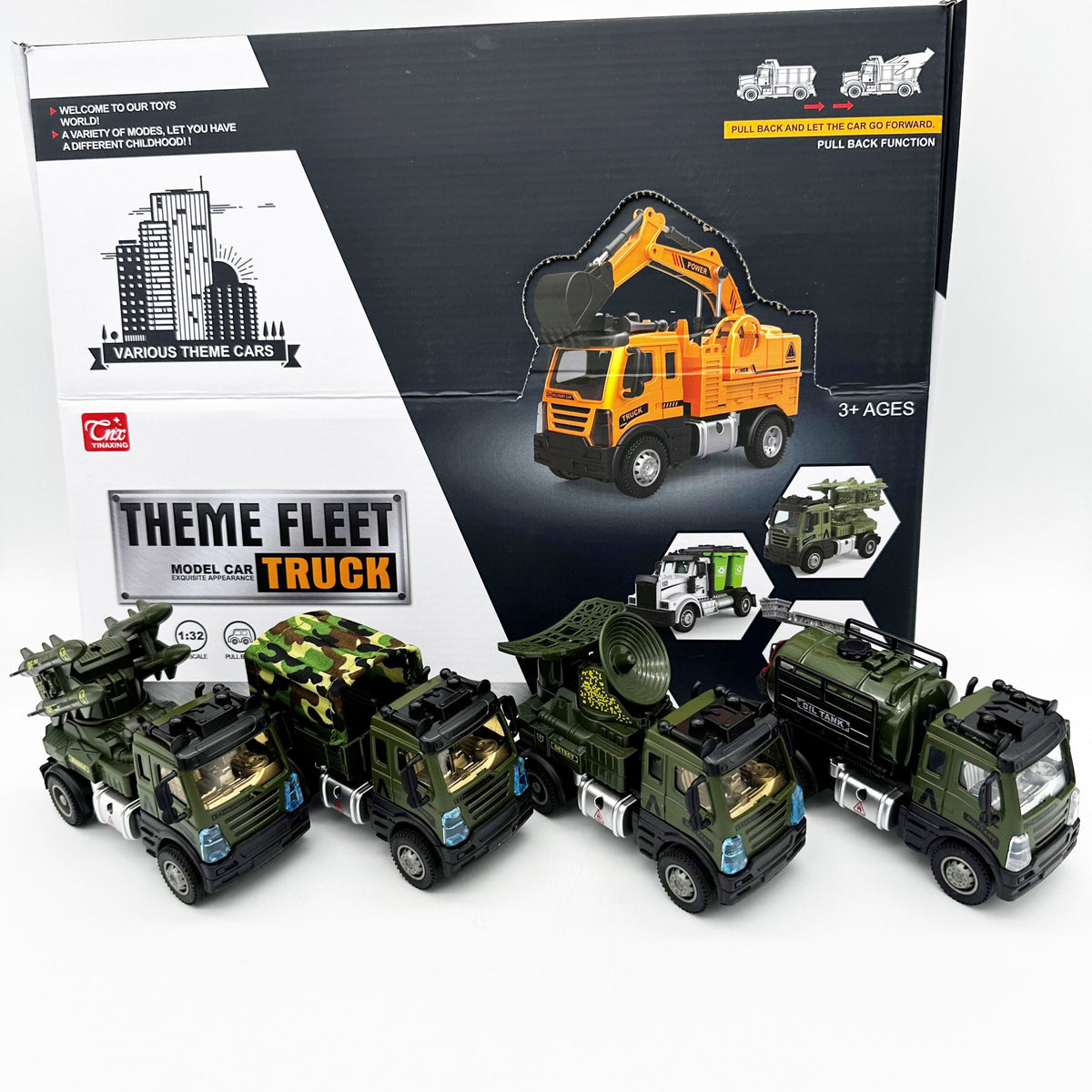 Pull Back Military Vehicle Assorted 13cm