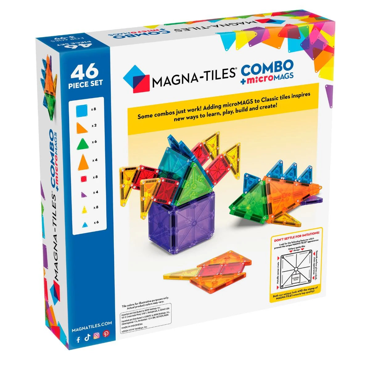 Magna Tiles Combo + Micro Mags 46 Piece Set