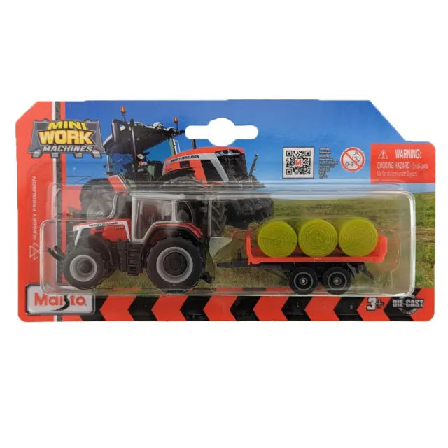 Maisto Mini Work Tractor and Trailer Asst