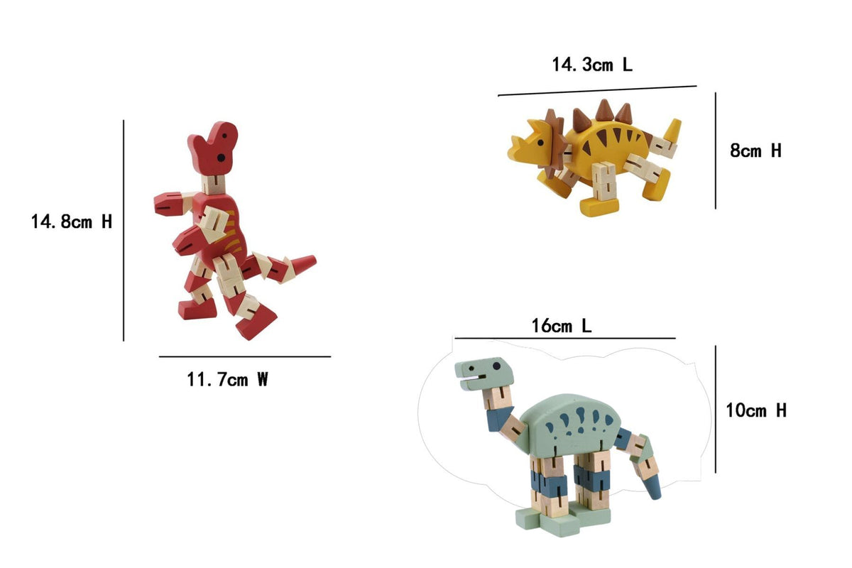 Kaper Kids Wooden Flexi Dinosaur Assorted