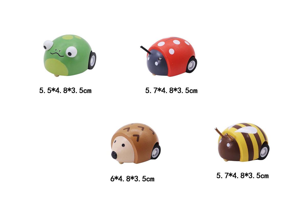 Wooden Pull Back Spring Insect Assorted